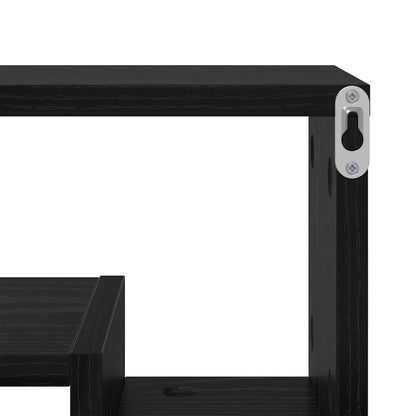 vidaXL Wandregal Schwarz Eichen-Optik 82 x 15 x 51 cm Holzwerkstoff