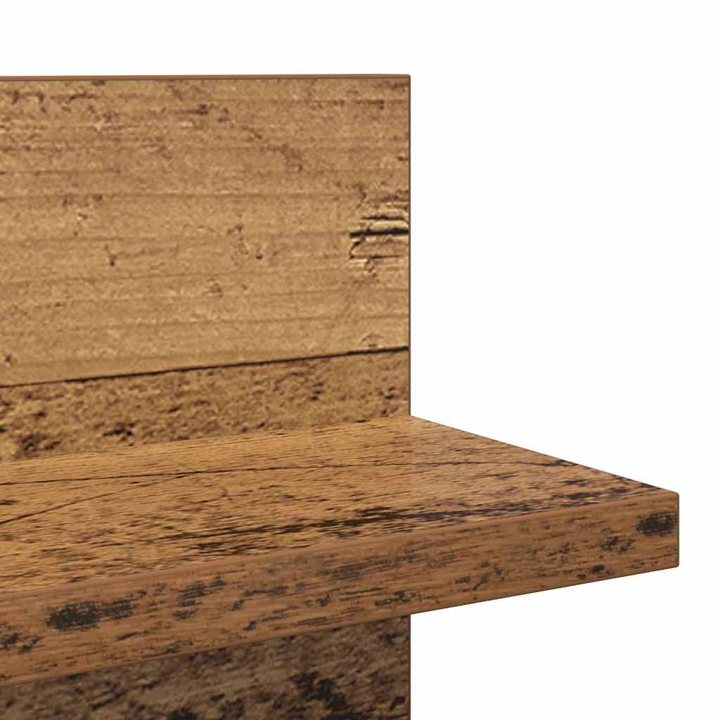 vidaXL Wandregal 2 pcs Altholz 80 x 11,5 x 18 cm Holzwerkstoff