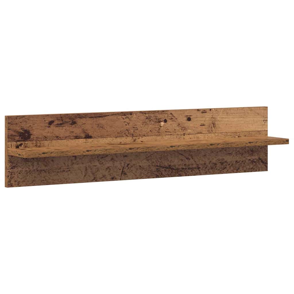 vidaXL Wandregal 2 pcs Altholz 80 x 11,5 x 18 cm Holzwerkstoff