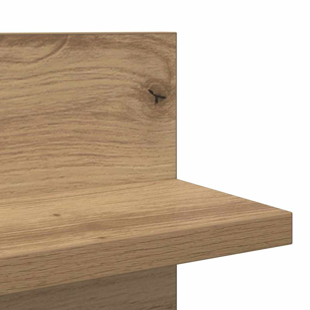 vidaXL Wandregal 2 pcs Artisan-Eiche 80 x 11,5 x 18 cm Holzwerkstoff