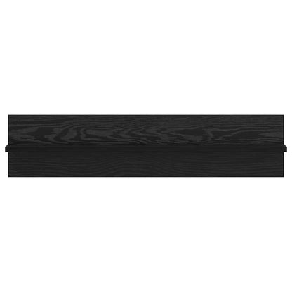 Wandregal 2 pcs Schwarz Eichen-Optik 80 x 11,5 x 18 cm