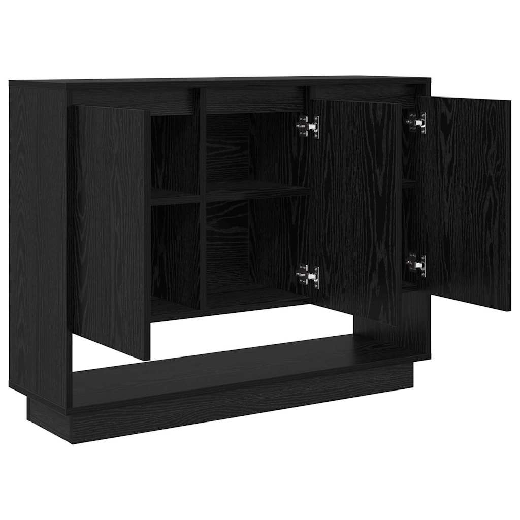 Sideboard Schwarz Eichen-Optik 97 x 29 x 75 cm Holzwerkstoff