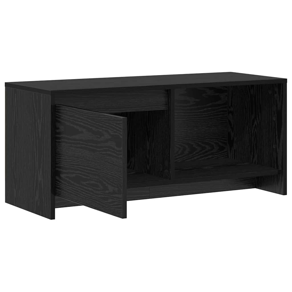 TV-Schrankset Wandmontiert Schwarz Eichen-Optik 90 x 35 x 40 cm