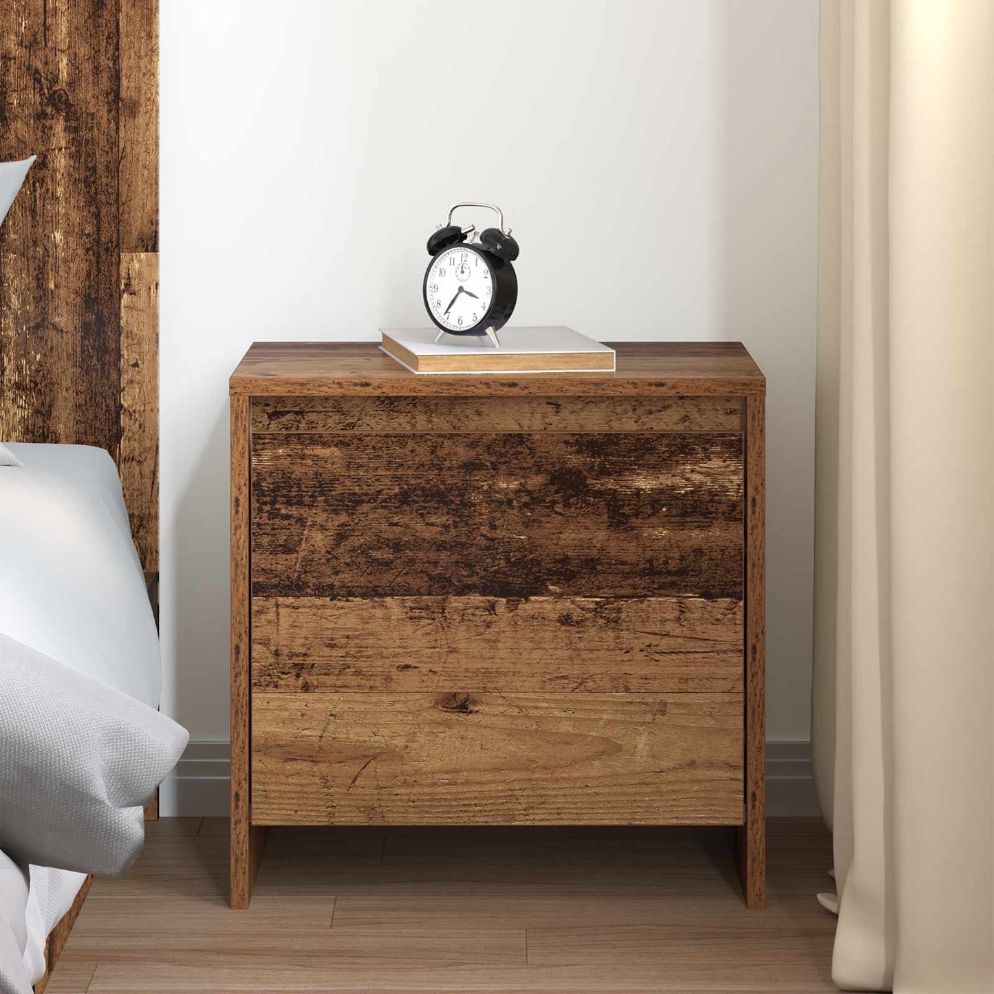 vidaXL Nachttisch Altholz 45 x 34 x 44,5 cm Holzwerkstoff