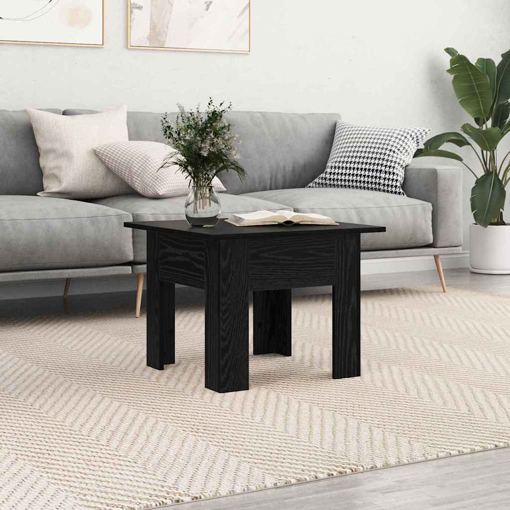vidaXL Couchtisch Schwarz Eichen-Optik 55 x 55 x 42 cm Holzwerkstoff
