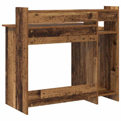 vidaXL Schreibtisch mit Regal Altholz 97 x 45 x 90 cm Holzwerkstoff