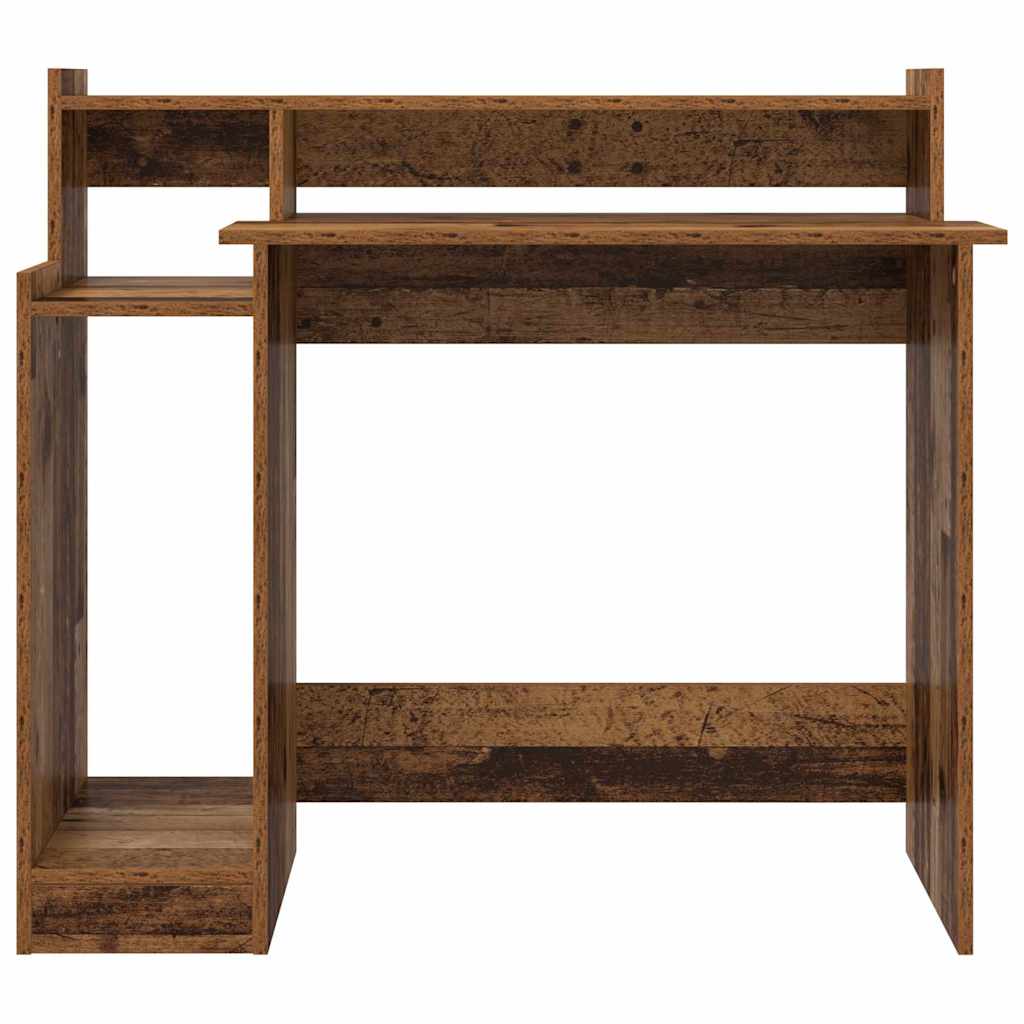 vidaXL Schreibtisch mit Regal Altholz 97 x 45 x 90 cm Holzwerkstoff