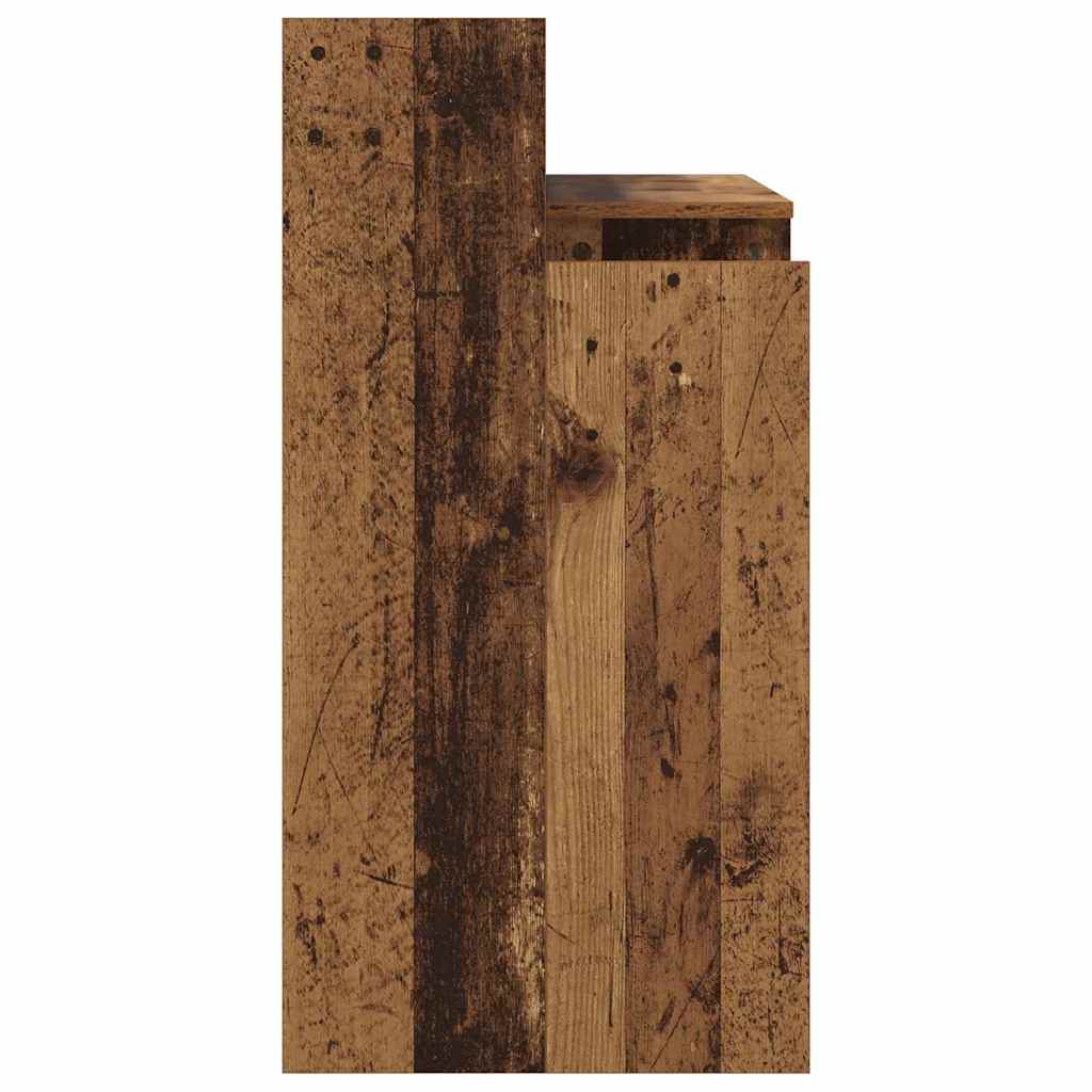 vidaXL Schreibtisch mit Regal Altholz 97 x 45 x 90 cm Holzwerkstoff