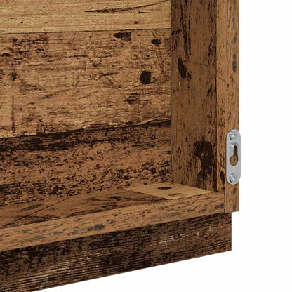 vidaXL LED-Badezimmerspiegel Altholz 40 x 37 x 8.5 cm Holzwerkstoff