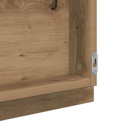 vidaXL LED-Badezimmerspiegel Artisan-Eiche 40 x 37 x 8.5 cm
