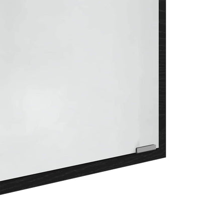 vidaXL LED-Badezimmerspiegel Schwarz Eichen-Optik 40 x 37 x 8.5 cm