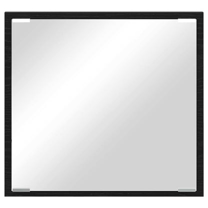 vidaXL LED-Badezimmerspiegel Schwarz Eichen-Optik 40 x 37 x 8.5 cm