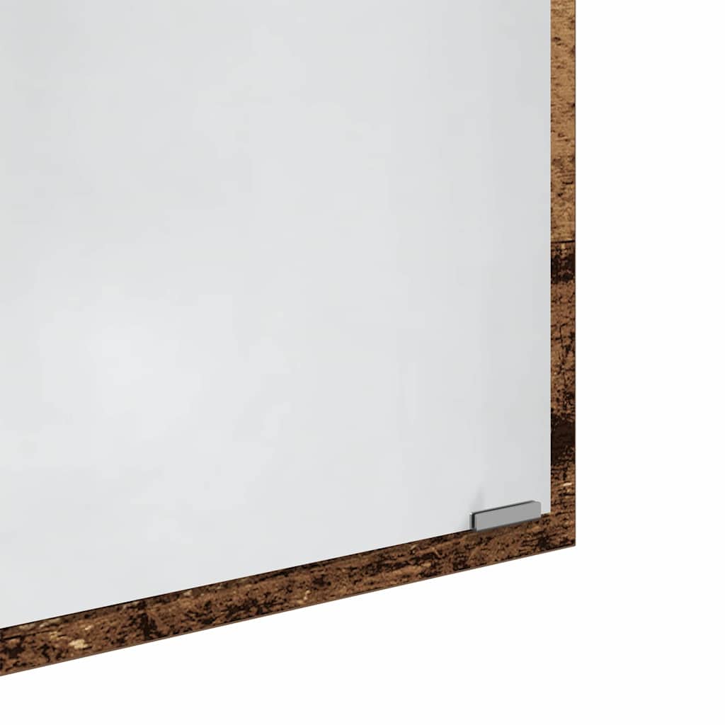vidaXL Spiegel Wandmontiert Altholz 90 x 8,5 x 37 cm Holzwerkstoff