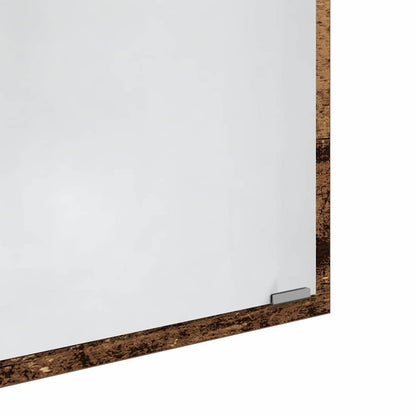 vidaXL Spiegel Wandmontiert Altholz 90 x 8,5 x 37 cm Holzwerkstoff