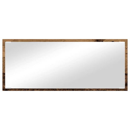 vidaXL Spiegel Wandmontiert Altholz 90 x 8,5 x 37 cm Holzwerkstoff