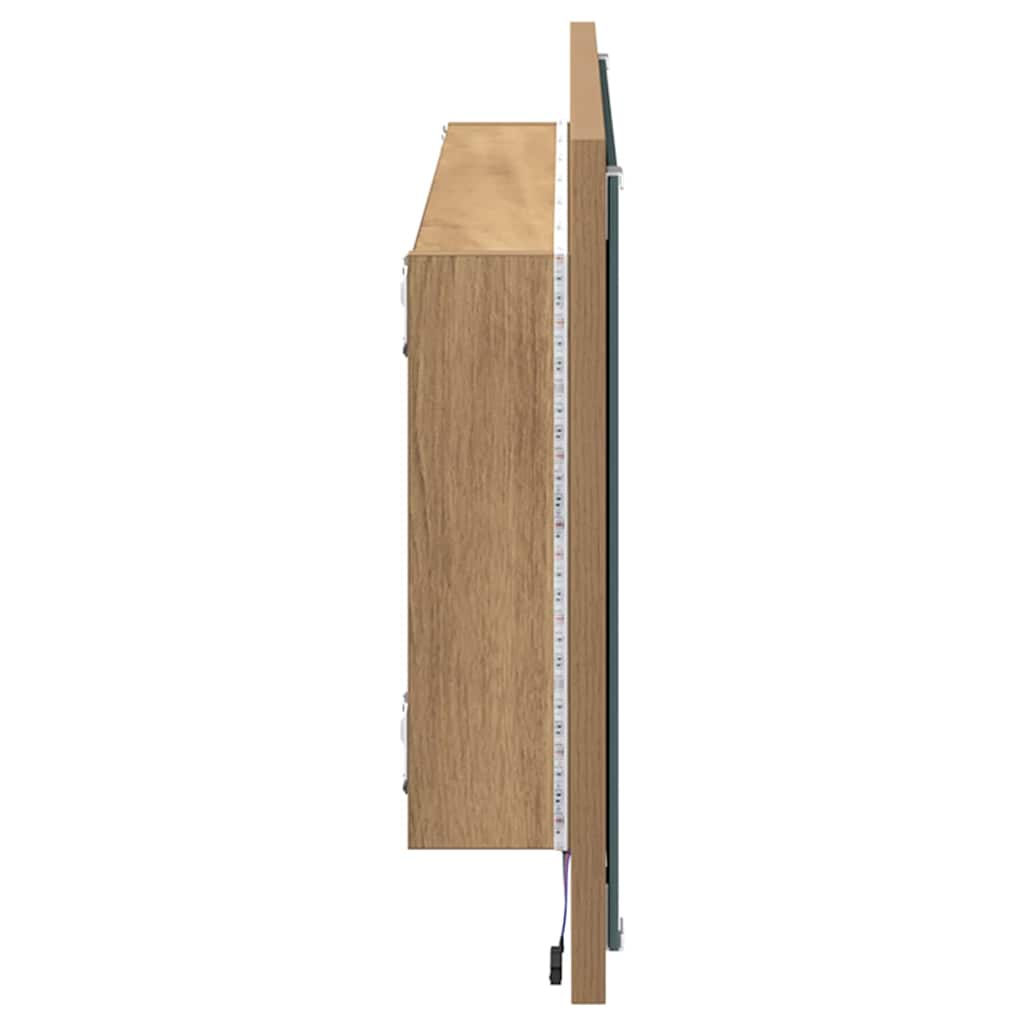 vidaXL Spiegel Artisan-Eiche 90 x 8,5 x 37 cm Holzwerkstoff