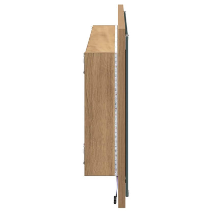 vidaXL Spiegel Artisan-Eiche 90 x 8,5 x 37 cm Holzwerkstoff