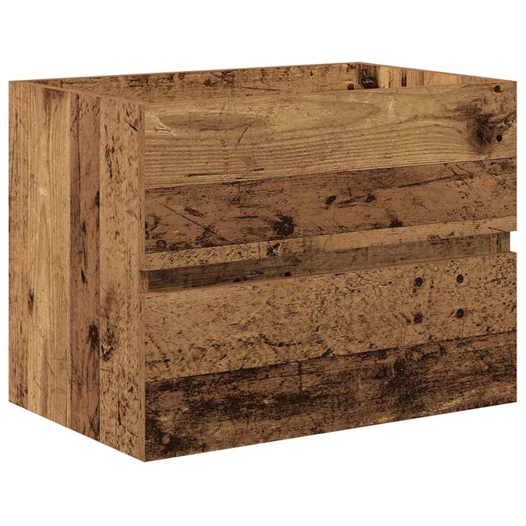 vidaXL Badezimmermöbel-Set 2 pcs Altholz Sperrholz und Metall