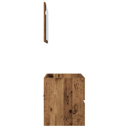 vidaXL Badezimmermöbel-Set 2 pcs Altholz Sperrholz und Metall
