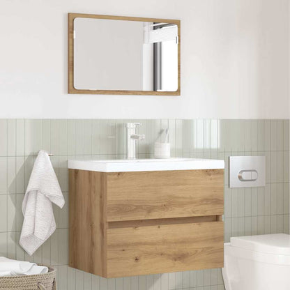 vidaXL Badezimmermöbel-Set 2 pcs Artisan-Eiche Sperrholz und Metall