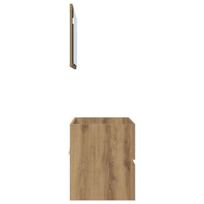 vidaXL Badezimmermöbel-Set 2 pcs Artisan-Eiche Sperrholz und Metall