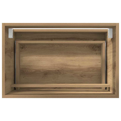 vidaXL Badezimmermöbel-Set 2 pcs Artisan-Eiche Sperrholz und Metall