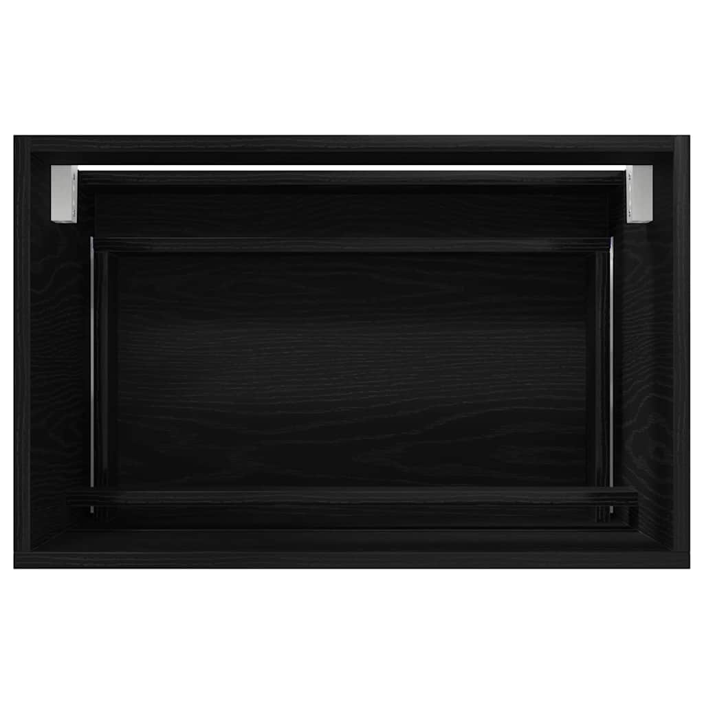 Badezimmermöbel-Set mit Schubladen 2 pcs Schwarz Eichen-Optik