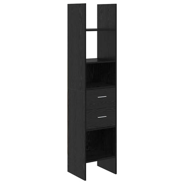 vidaXL Bücherregal Schwarz Eichen-Optik 40 x 35 x 180 cm Holzwerkstoff
