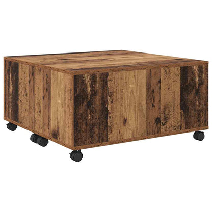 Couchtisch mit Schubladen Altholz 75 x 75 x 38 cm Holzwerkstoff