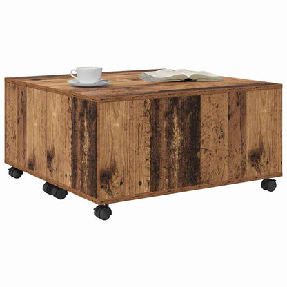 Couchtisch mit Schubladen Altholz 75 x 75 x 38 cm Holzwerkstoff