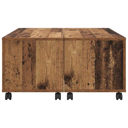 Couchtisch mit Schubladen Altholz 75 x 75 x 38 cm Holzwerkstoff