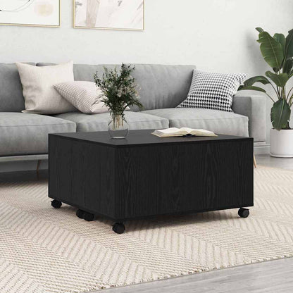 vidaXL Couchtisch Schwarz Eichen-Optik 75 x 75 x 38 cm Holzwerkstoff