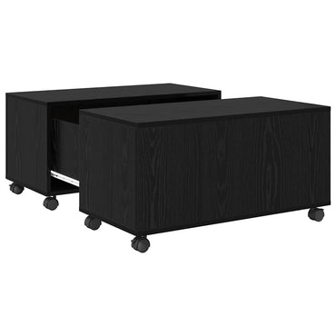 vidaXL Couchtisch Schwarz Eichen-Optik 75 x 75 x 38 cm Holzwerkstoff