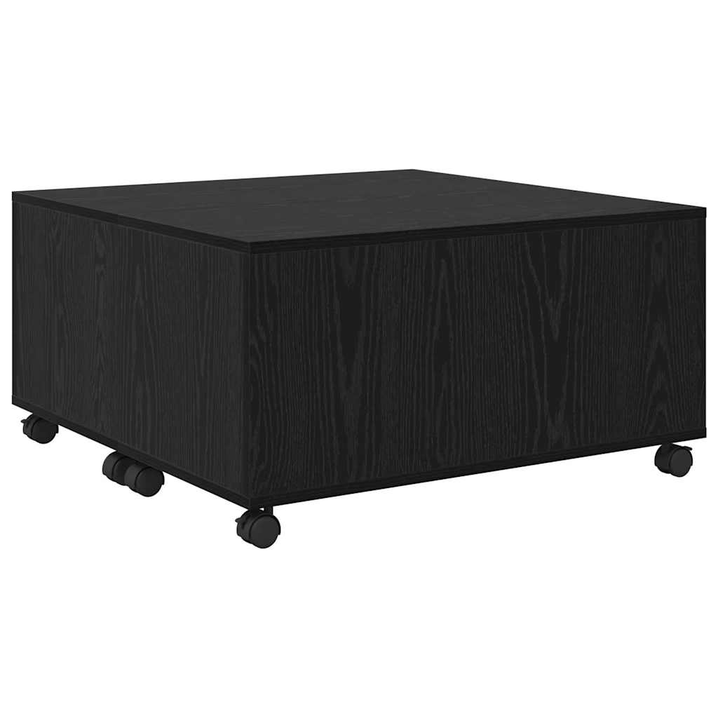 vidaXL Couchtisch Schwarz Eichen-Optik 75 x 75 x 38 cm Holzwerkstoff