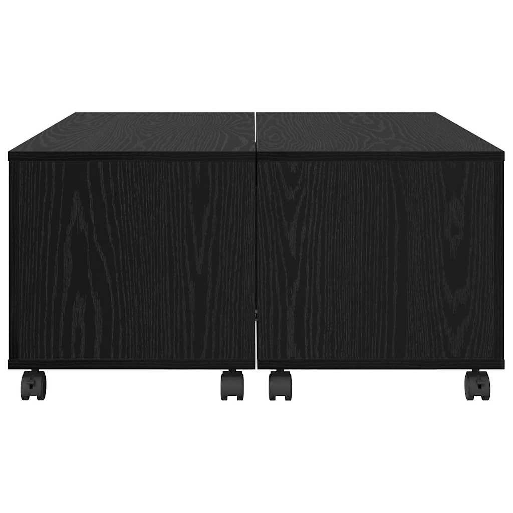 vidaXL Couchtisch Schwarz Eichen-Optik 75 x 75 x 38 cm Holzwerkstoff