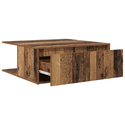 vidaXL Couchtisch mit Schubladen Altholz 80 x 80 x 31 cm Holzwerkstoff