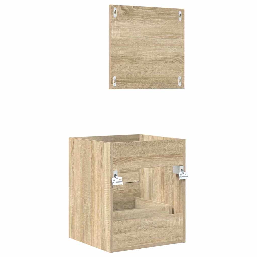 vidaXL Badezimmermöbel-Set mit Schubladen Braun 41 x 38,5 x 48 cm