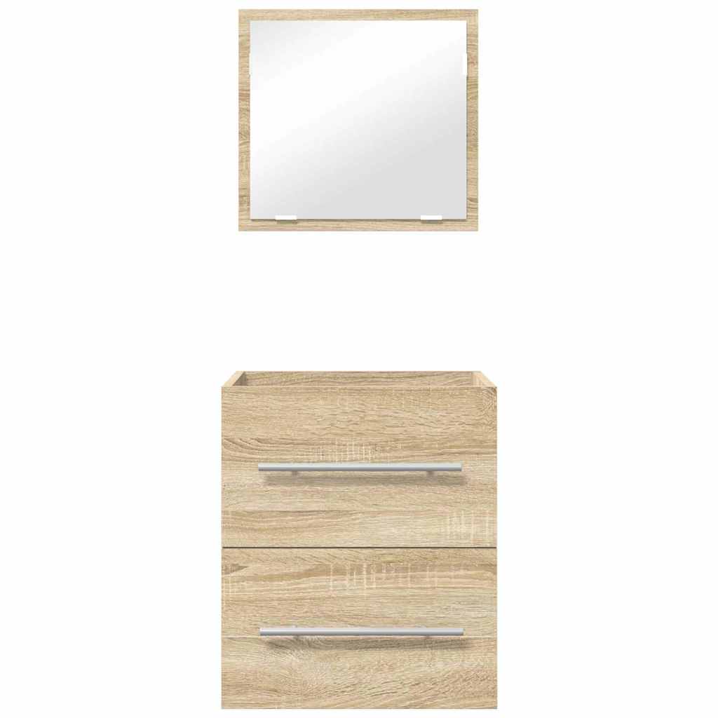 vidaXL Badezimmermöbel-Set mit Schubladen Braun 41 x 38,5 x 48 cm