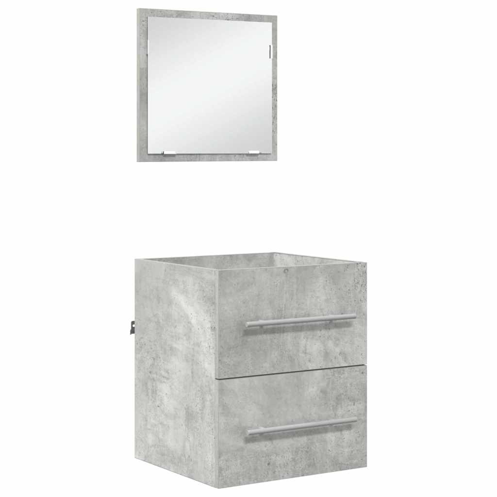 vidaXL Meuble de salle de bain gris 41 x 38,5 x 48 cm contreplaqué et métal