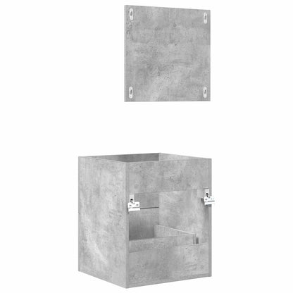 vidaXL Meuble de salle de bain gris 41 x 38,5 x 48 cm contreplaqué et métal
