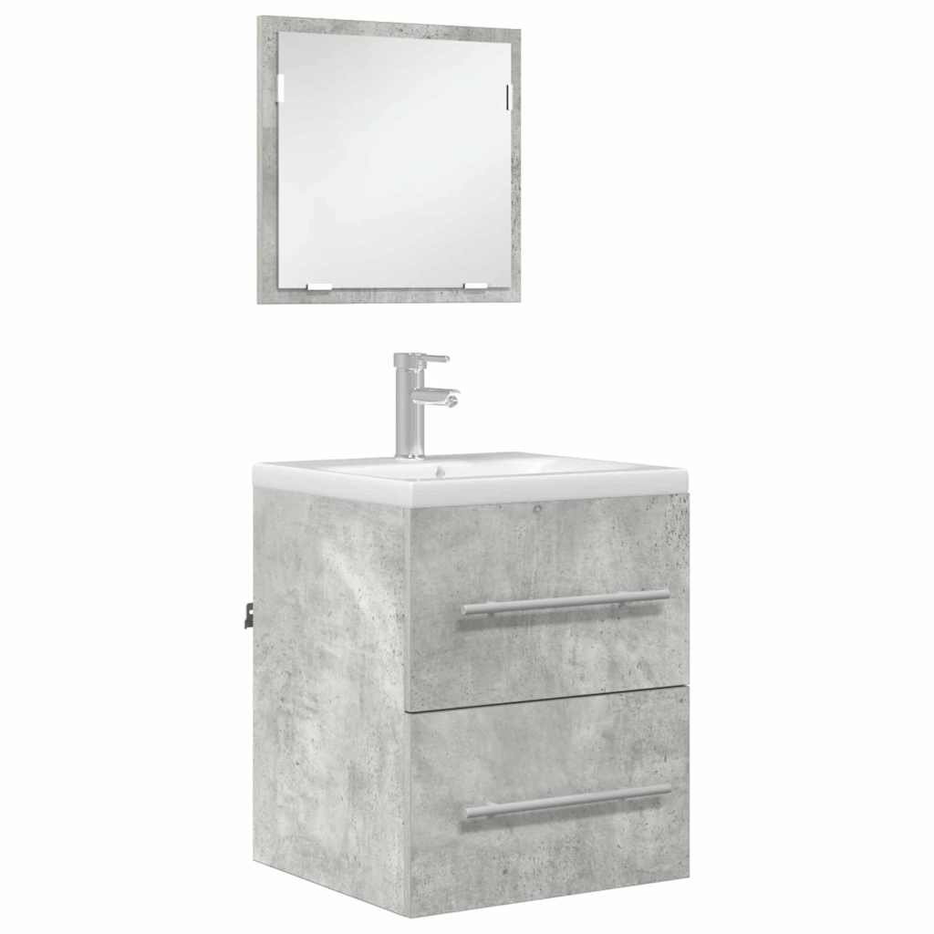 vidaXL Meuble de salle de bain gris 41 x 38,5 x 48 cm contreplaqué et métal