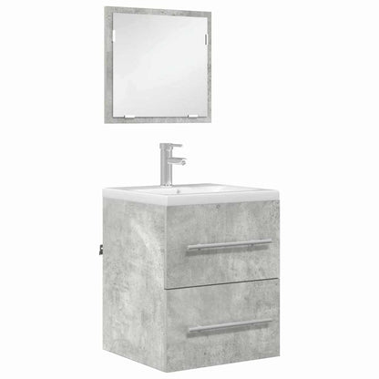 vidaXL Meuble de salle de bain gris 41 x 38,5 x 48 cm contreplaqué et métal