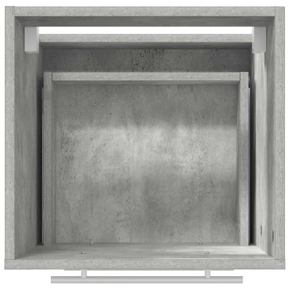 vidaXL Meuble de salle de bain gris 41 x 38,5 x 48 cm contreplaqué et métal