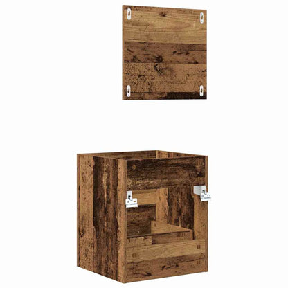 vidaXL Meuble de salle de bain avec tiroirs marron 41 x 38,5 x 48 cm