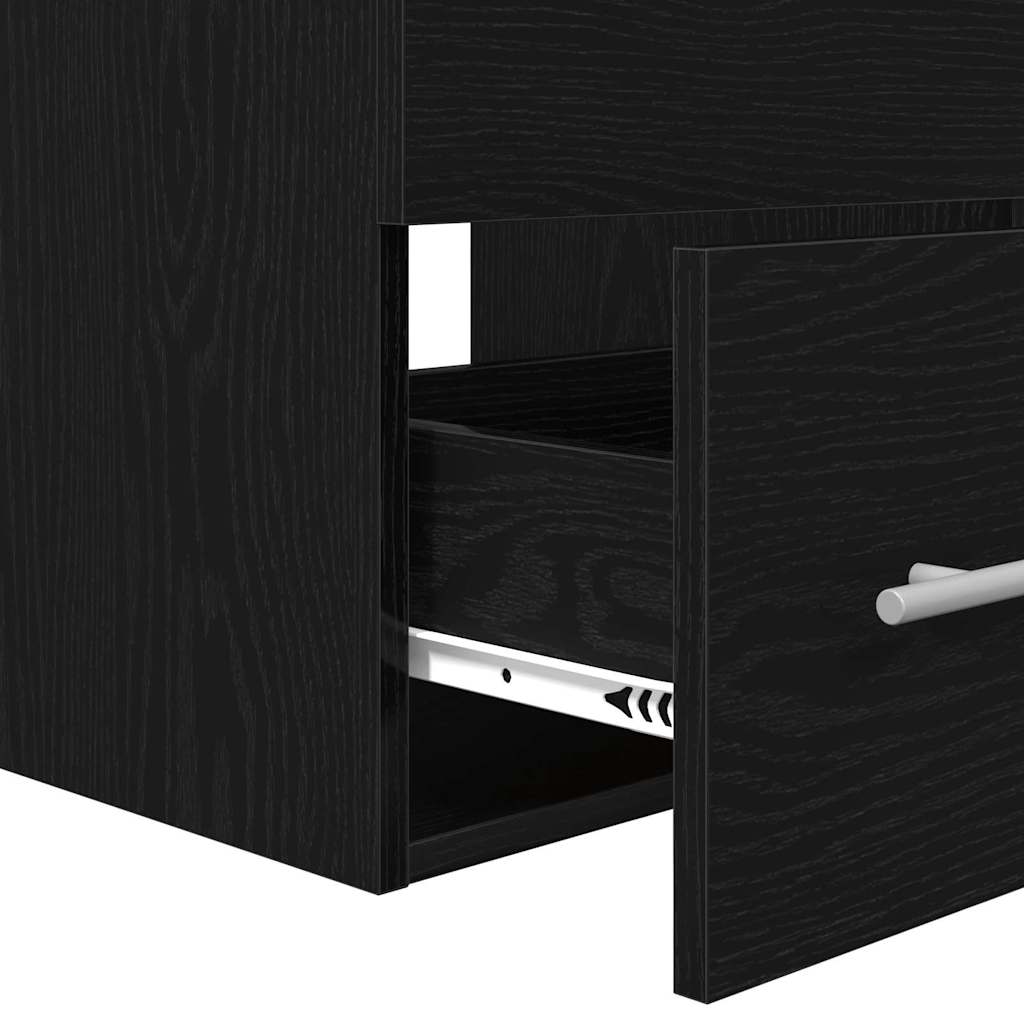vidaXL Ensemble de meubles de salle de bain avec tiroirs Noir 41 x 38,5 x 48 cm
