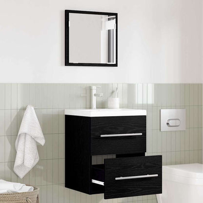 vidaXL Ensemble de meubles de salle de bain avec tiroirs Noir 41 x 38,5 x 48 cm