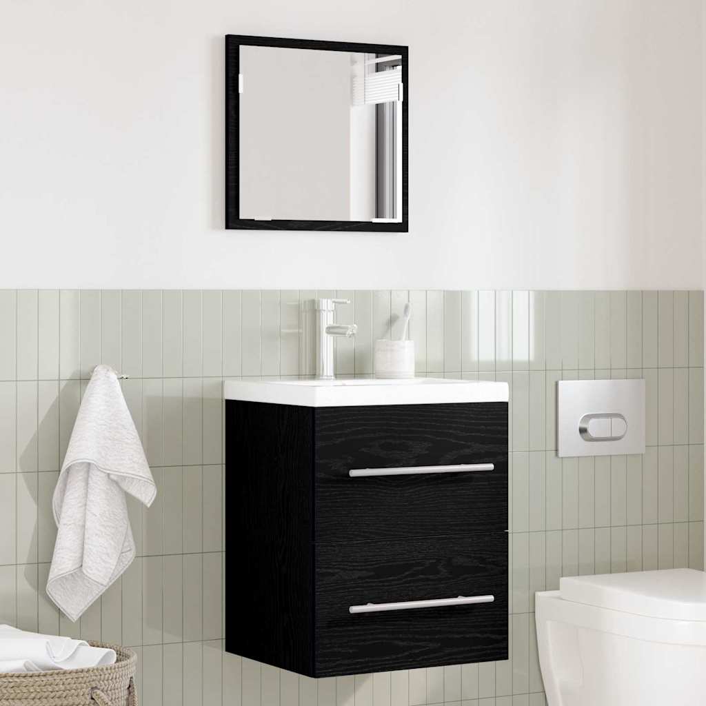 vidaXL Ensemble de meubles de salle de bain avec tiroirs Noir 41 x 38,5 x 48 cm