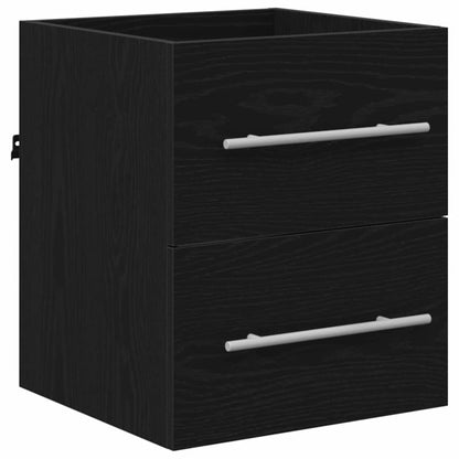 vidaXL Ensemble de meubles de salle de bain avec tiroirs Noir 41 x 38,5 x 48 cm