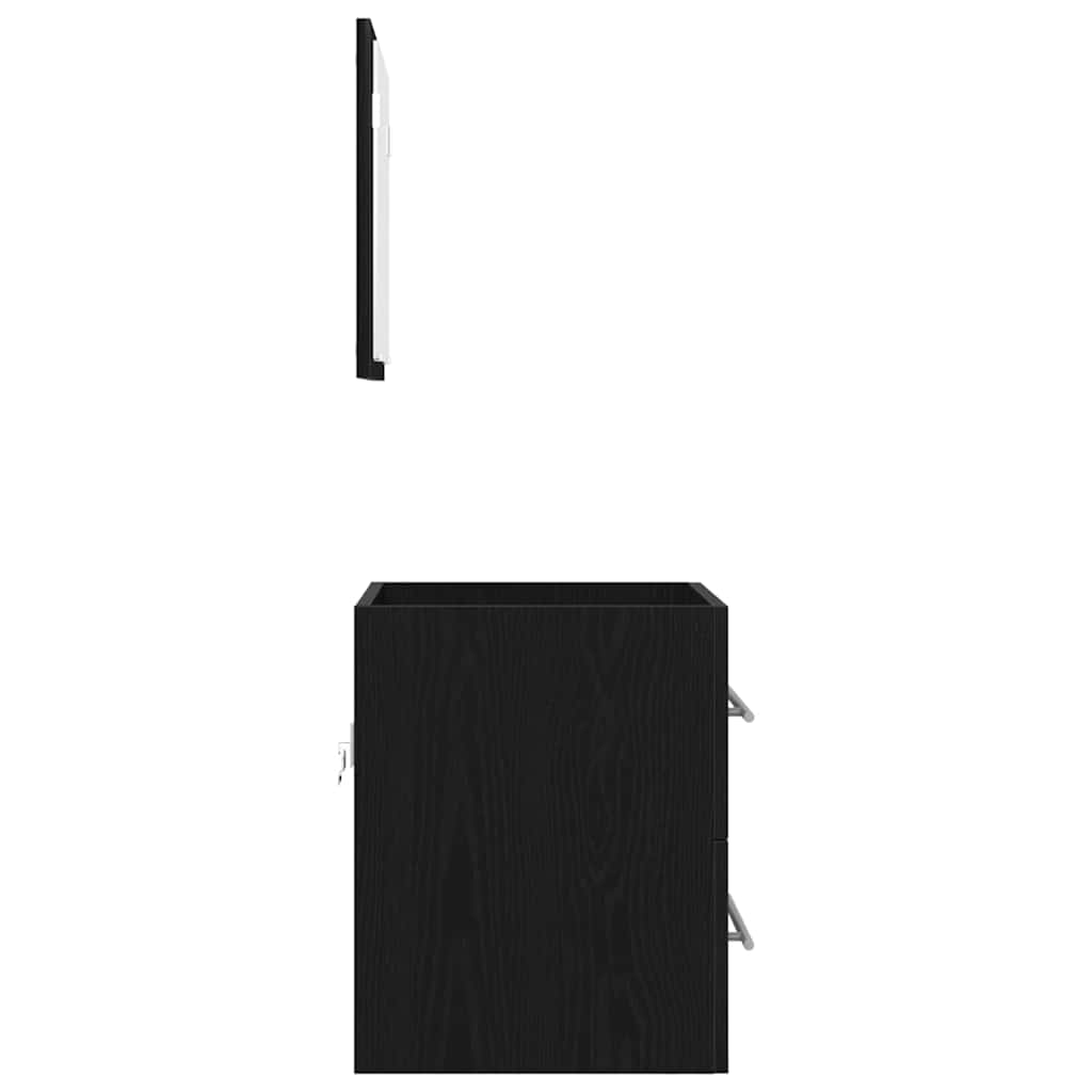 vidaXL Ensemble de meubles de salle de bain avec tiroirs Noir 41 x 38,5 x 48 cm