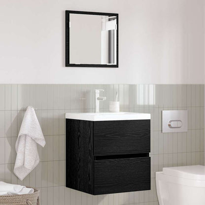 vidaXL Badezimmerschrank Schwarz Eichen-Optik 41 x 38,5 x 45 cm